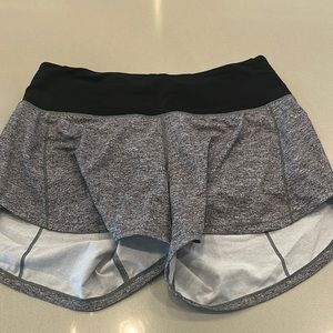 grey lululemon hotty hot shorts